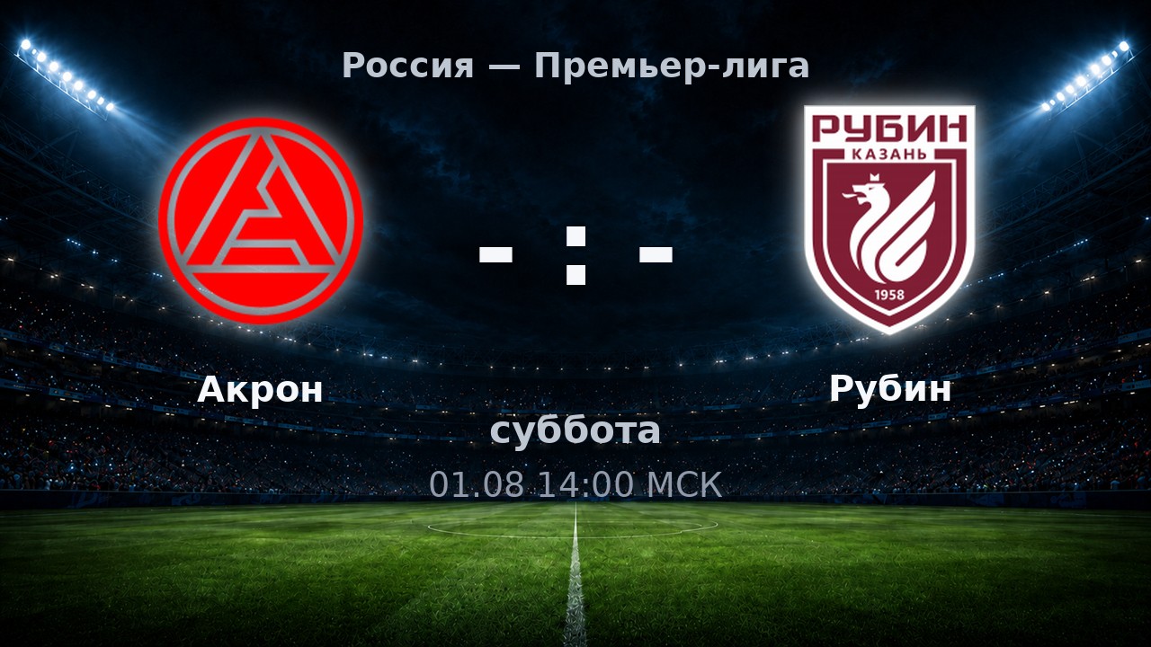 Акрон — Рубин: анонс матча