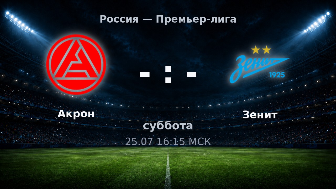 Акрон — Зенит: анонс матча
