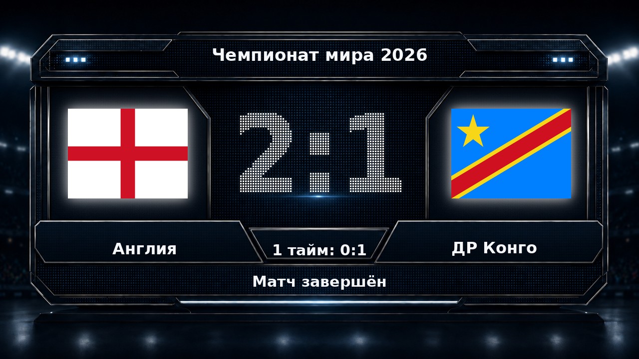 Англия — ДР Конго: результат матча ЧМ-2026