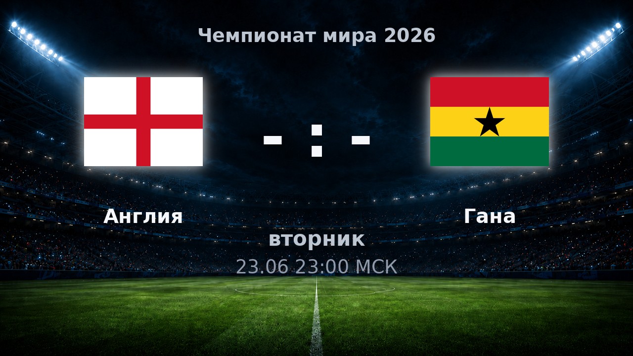 Англия — Гана: анонс матча ЧМ-2026