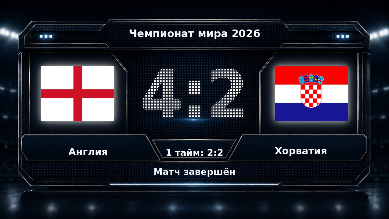 Англия — Хорватия: результат матча ЧМ-2026