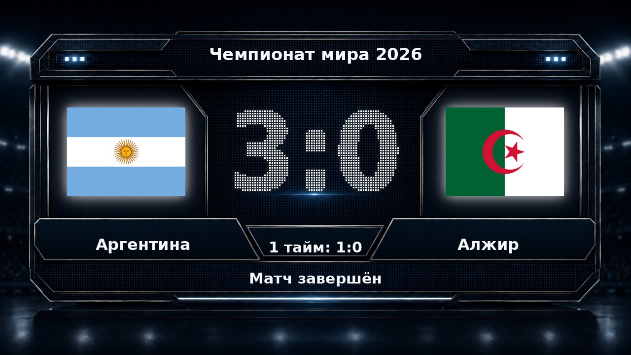 Аргентина — Алжир: результат матча ЧМ-2026