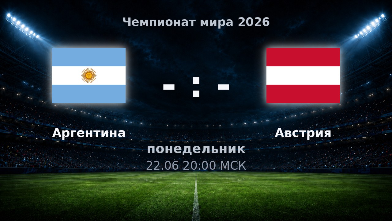 Аргентина — Австрия: анонс матча ЧМ-2026