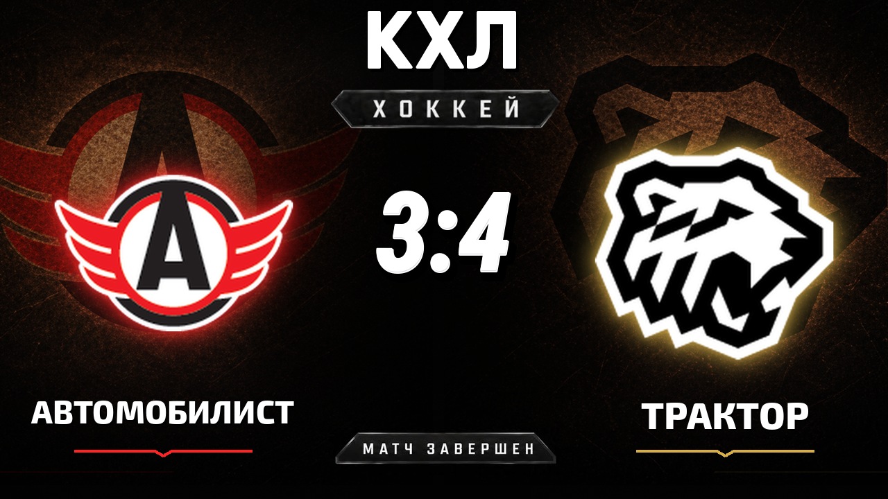 Автомобилист — Трактор: результат матча КХЛ