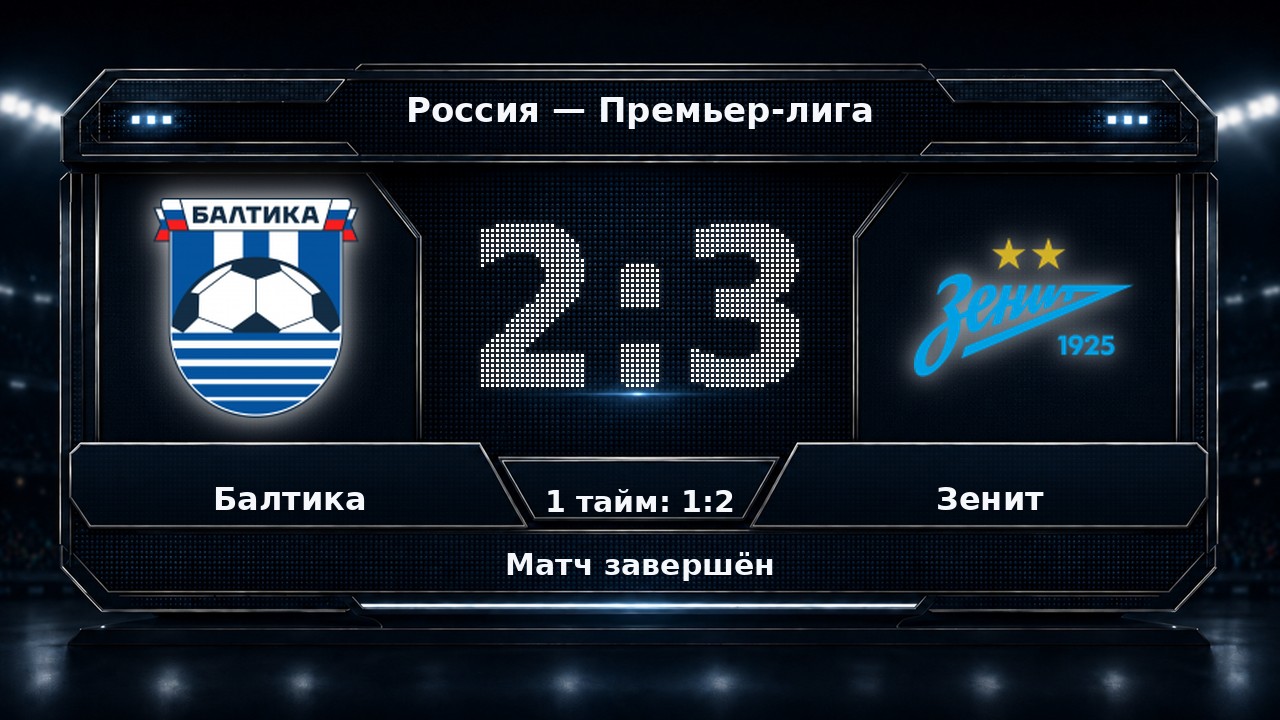 Балтика — Зенит: результат матча