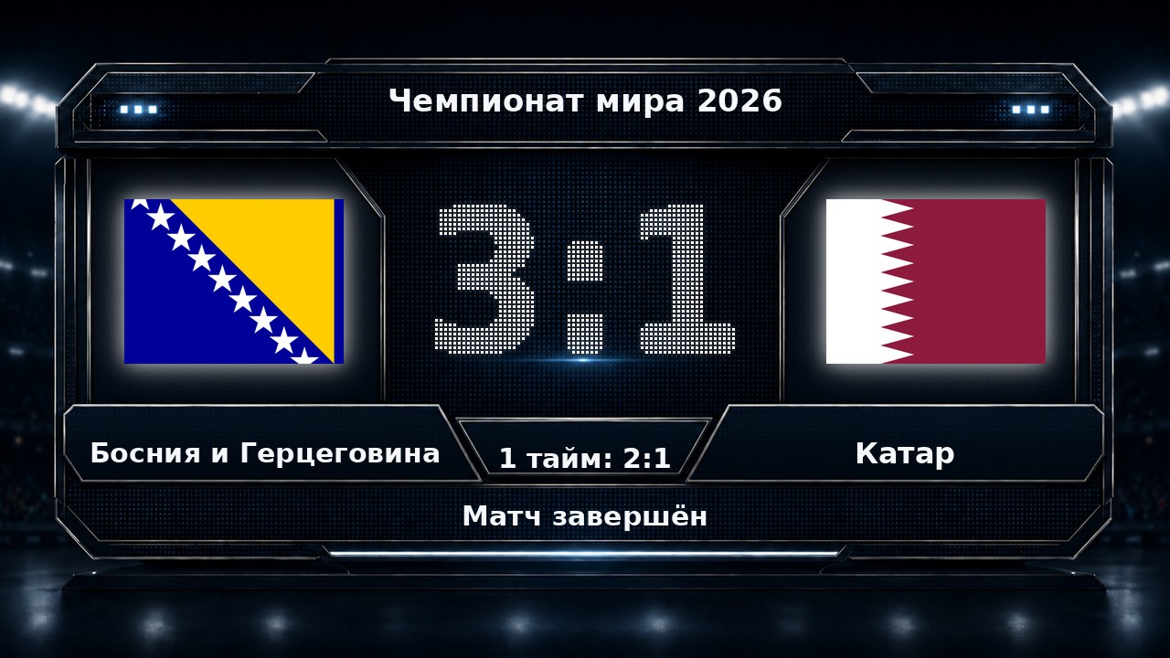 Босния и Герцеговина — Катар: результат матча ЧМ-2026