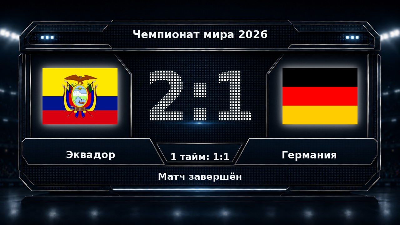 Эквадор — Германия: результат матча ЧМ-2026