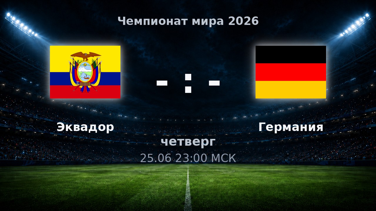 Эквадор — Германия: анонс матча ЧМ-2026