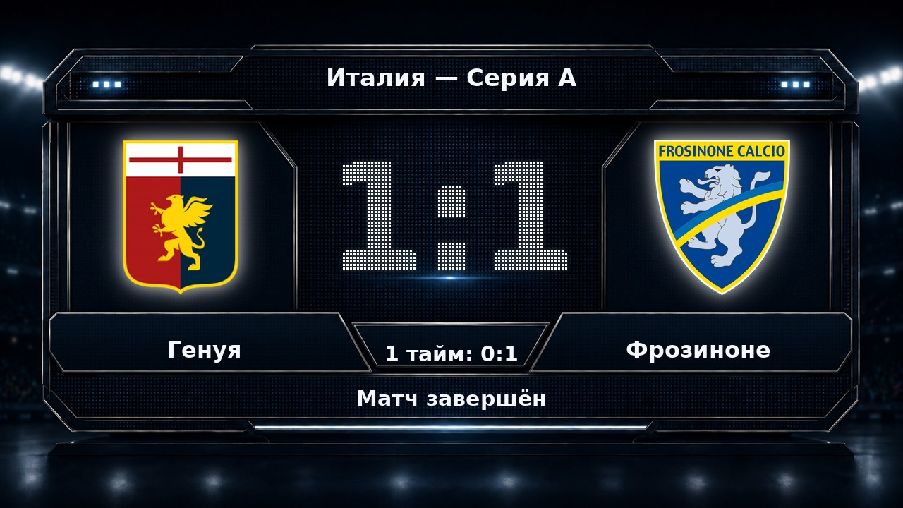 Генуя — Фрозиноне: результат матча