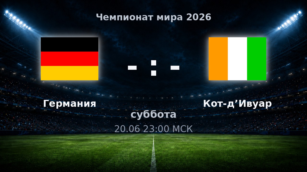 Германия — Кот-д’Ивуар: анонс матча ЧМ-2026
