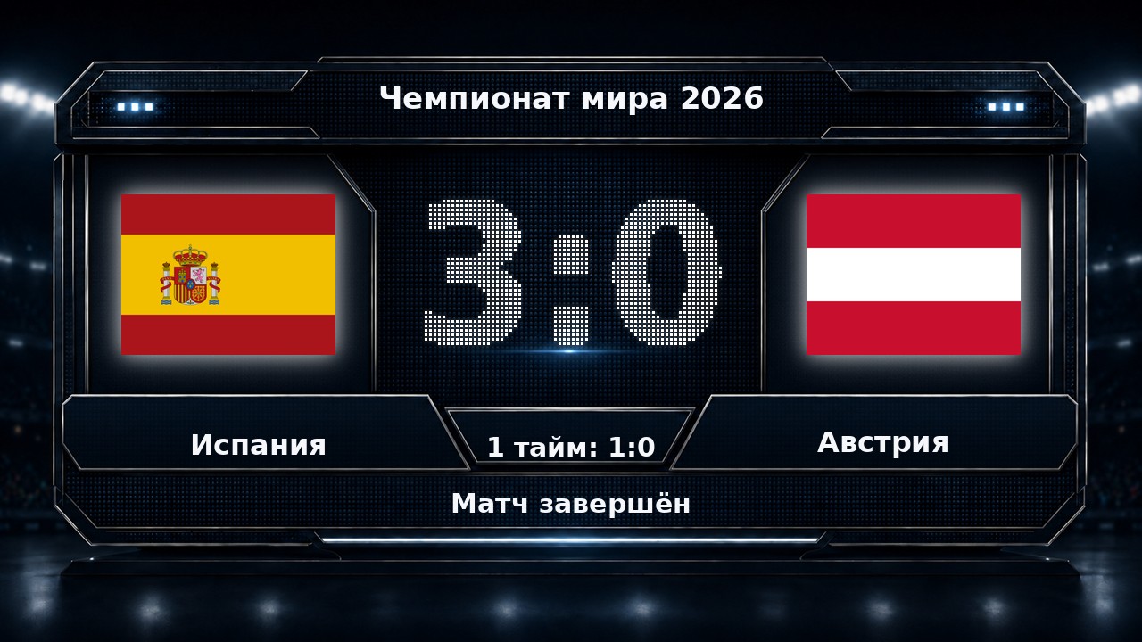 Испания — Австрия: результат матча ЧМ-2026
