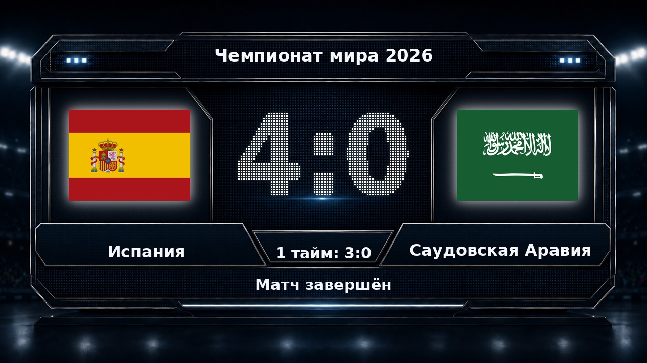 Испания — Саудовская Аравия: результат матча ЧМ-2026