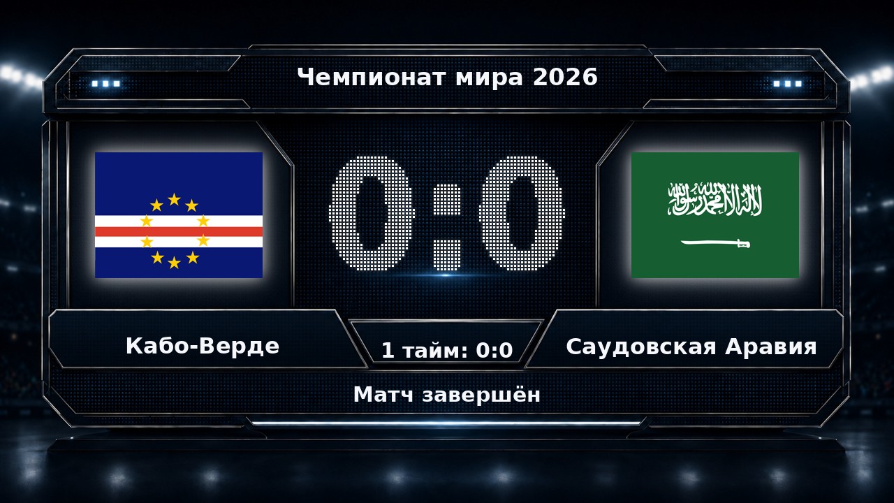 Кабо-Верде — Саудовская Аравия: результат матча ЧМ-2026