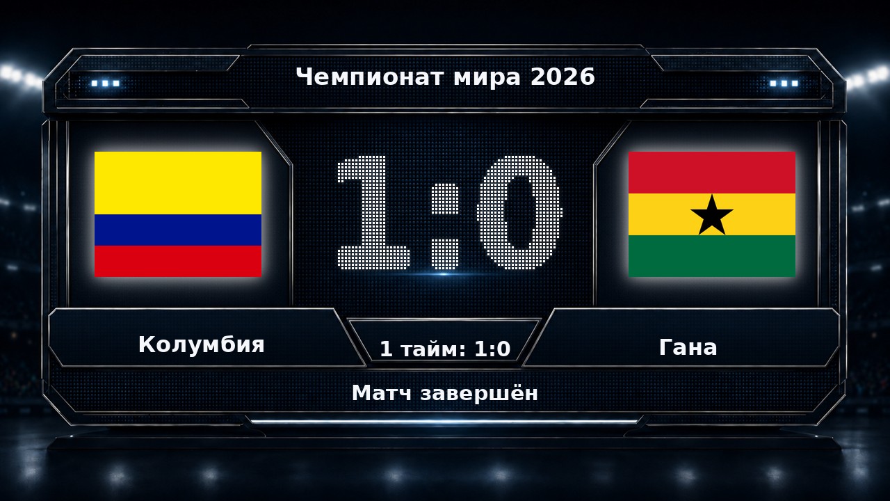 Колумбия — Гана: результат матча ЧМ-2026