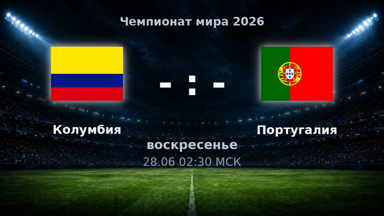 Колумбия — Португалия: анонс матча ЧМ-2026