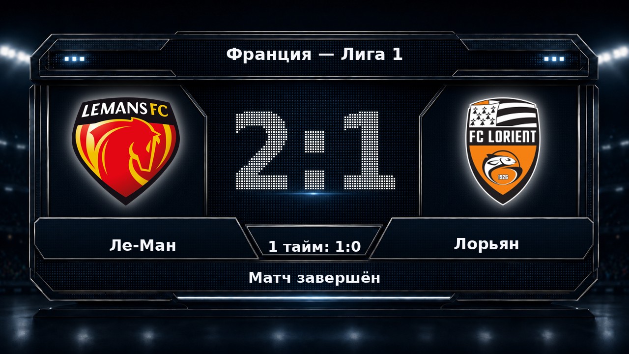 Ле-Ман — Лорьян: результат матча