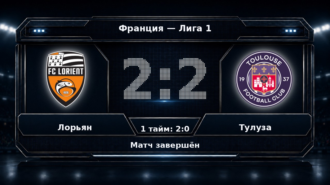 Лорьян — Тулуза: результат матча