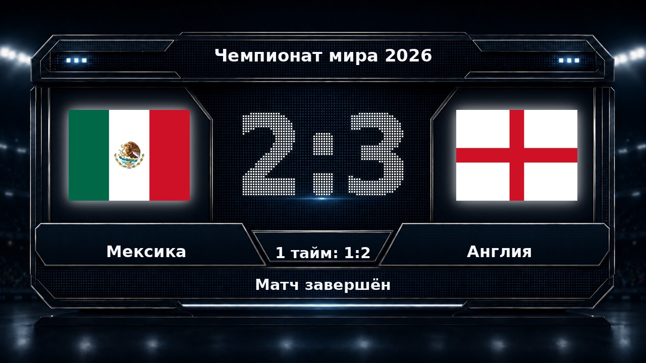 Мексика — Англия: результат матча ЧМ-2026