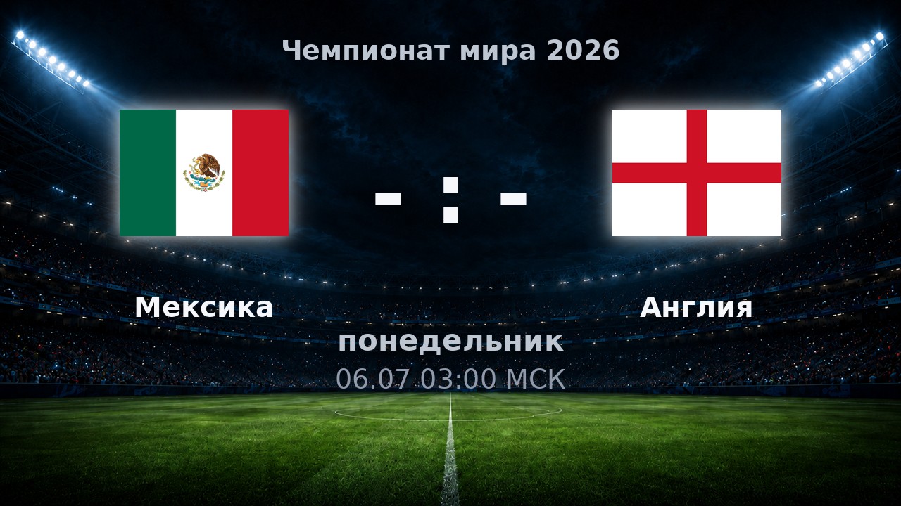 Мексика — Англия: анонс матча ЧМ-2026