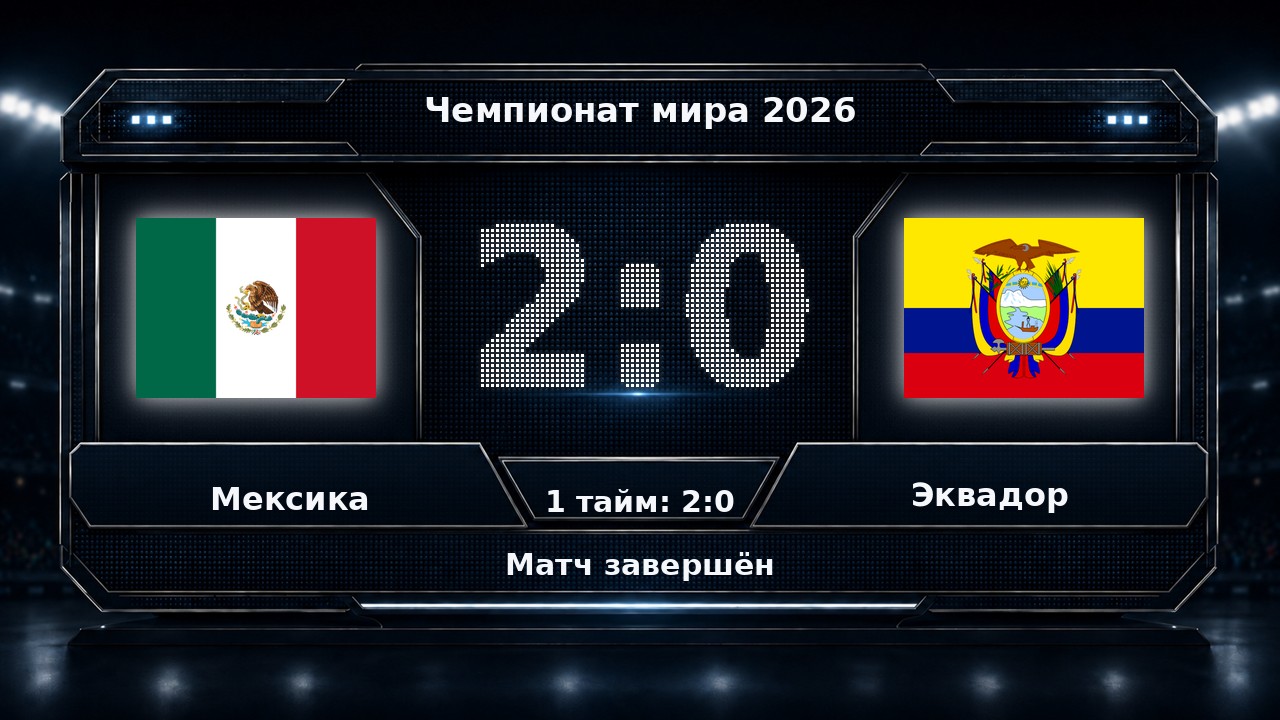Мексика — Эквадор: результат матча ЧМ-2026
