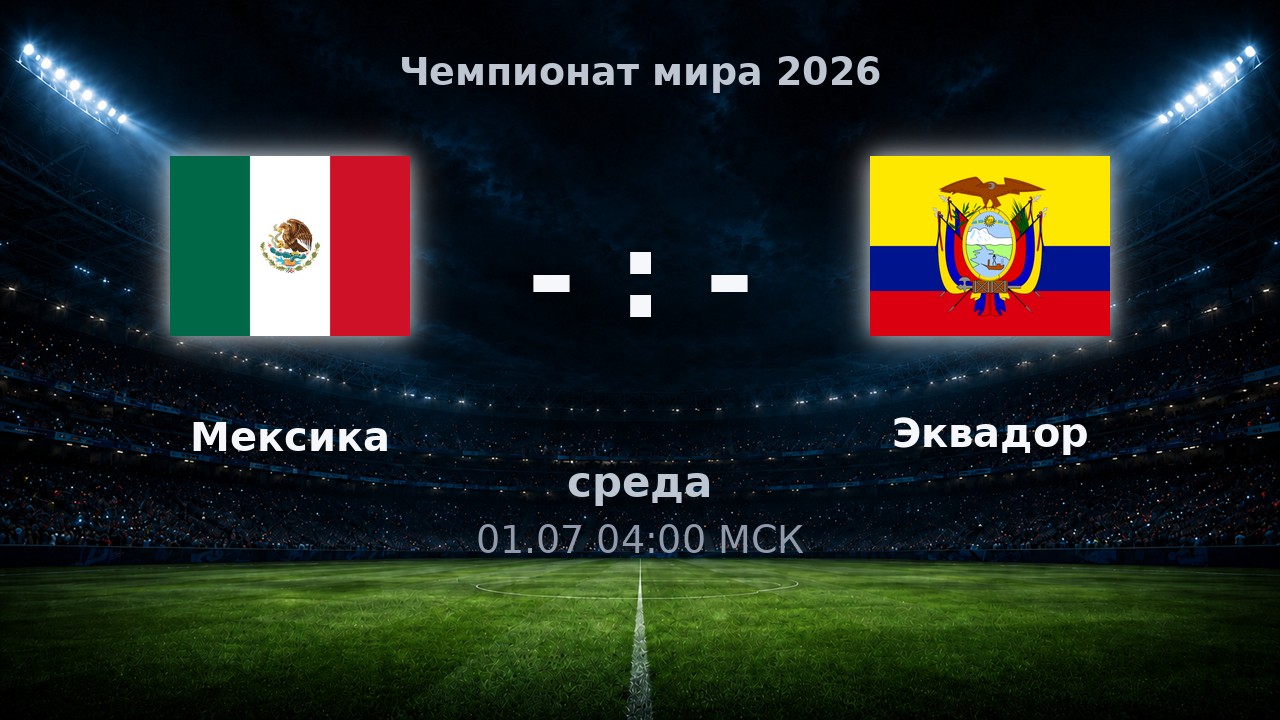 Мексика — Эквадор: анонс матча ЧМ-2026