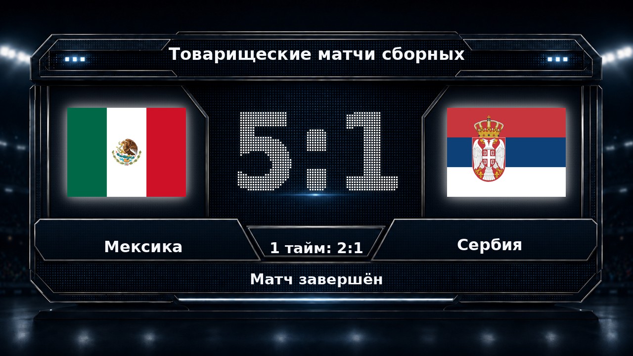 Мексика — Сербия: результат товарищеского матча сборных