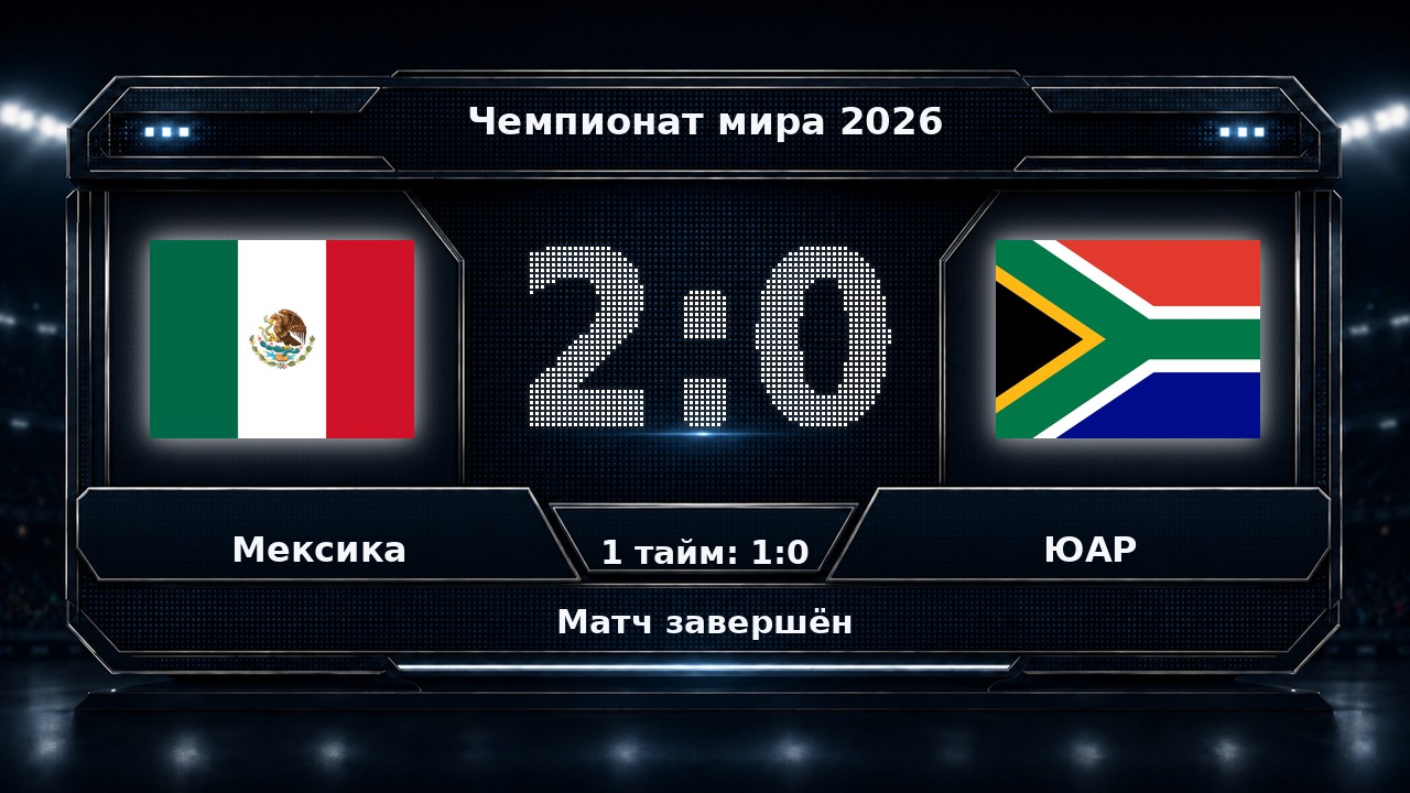 Мексика — ЮАР: результат матча ЧМ-2026