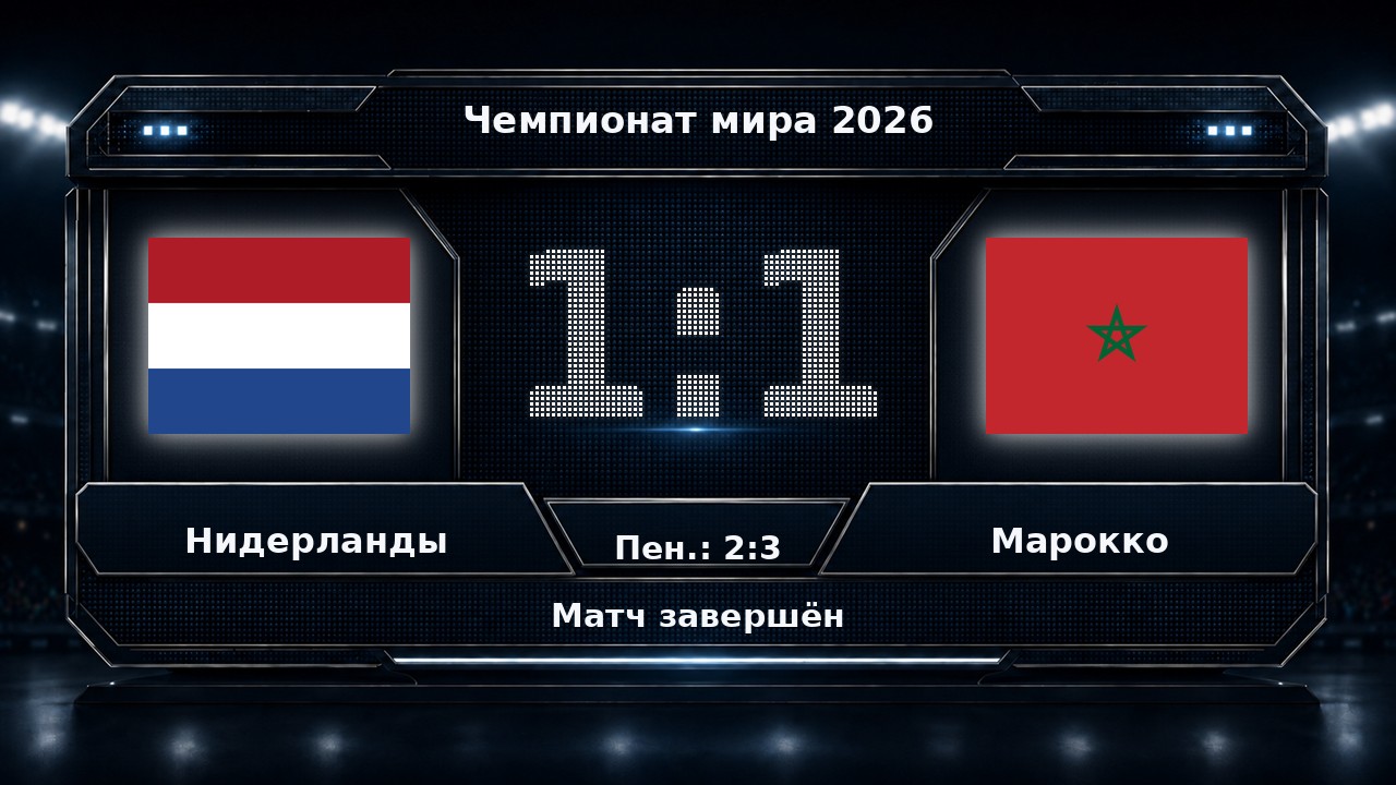 Нидерланды — Марокко: результат матча ЧМ-2026