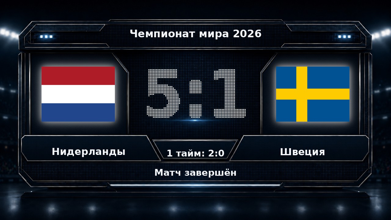 Нидерланды — Швеция: результат матча ЧМ-2026