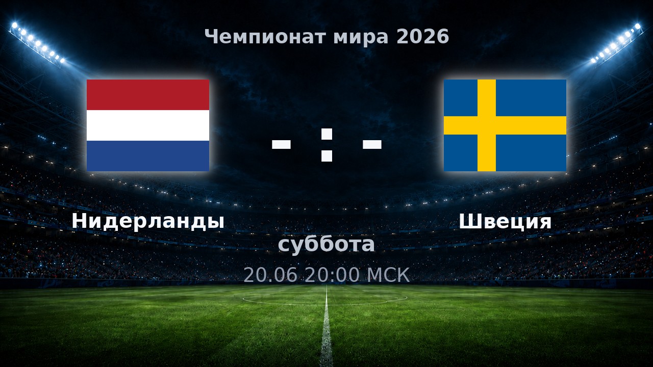 Нидерланды — Швеция: анонс матча ЧМ-2026
