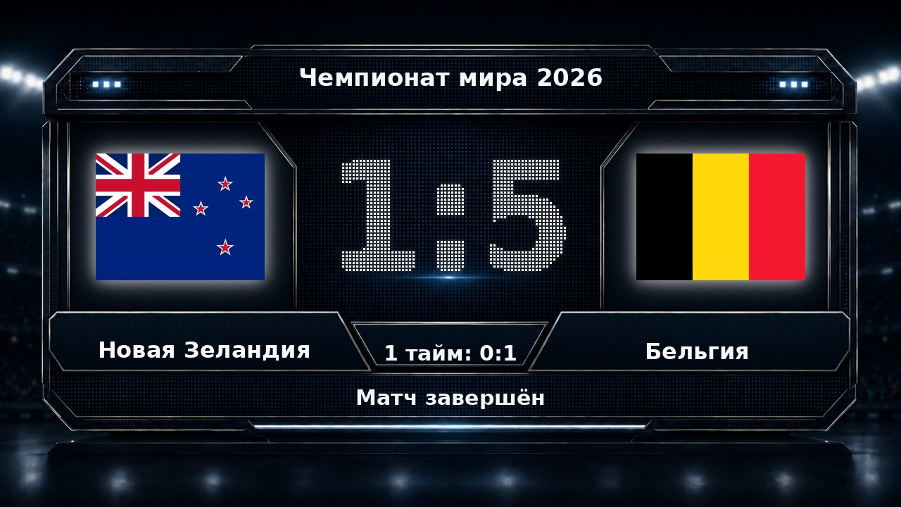Новая Зеландия — Бельгия: результат матча ЧМ-2026