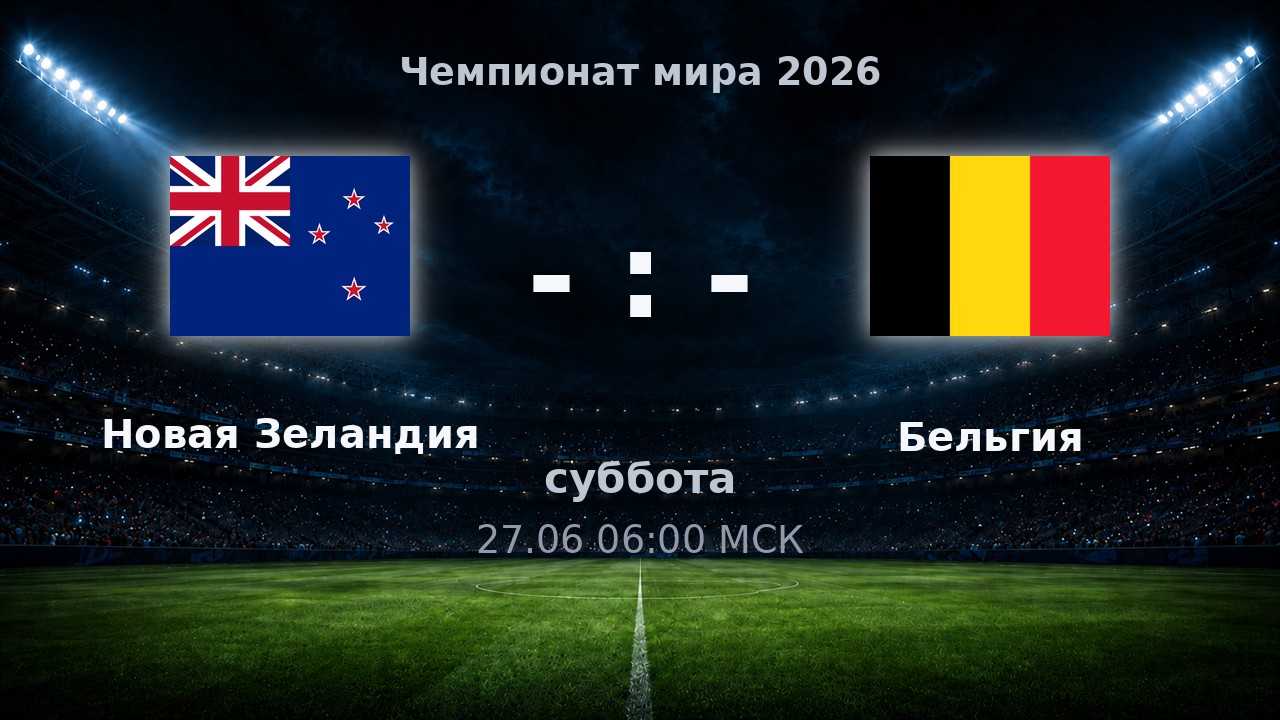 Новая Зеландия — Бельгия: анонс матча ЧМ-2026