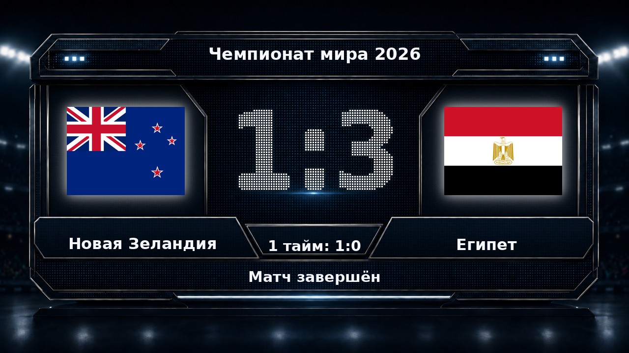 Новая Зеландия — Египет: результат матча ЧМ-2026