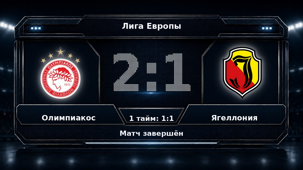 Олимпиакос — Ягеллония: результат матча