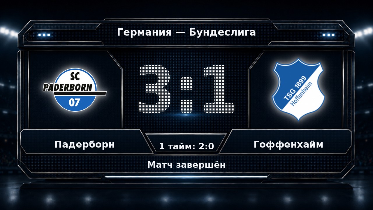 Падерборн — Гоффенхайм: результат матча