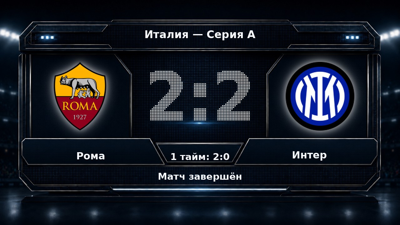 Рома — Интер: результат матча