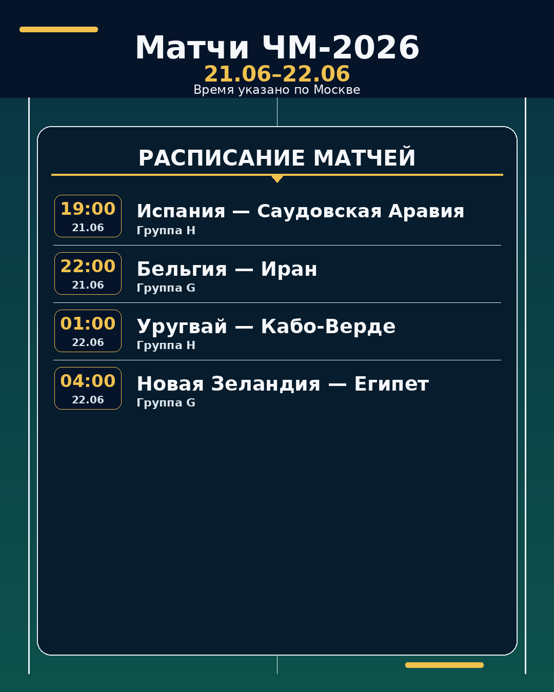 ЧМ-2026: матчи на ближайшие 24 часа