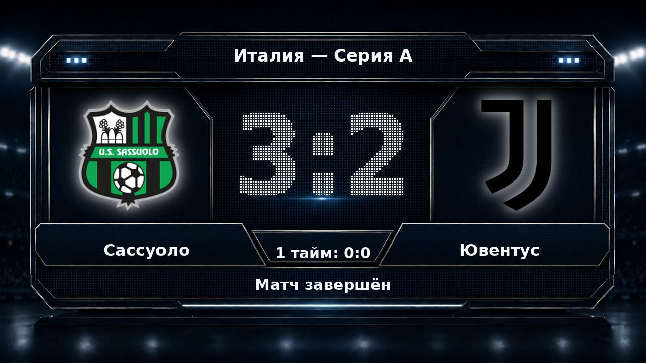 Сассуоло — Ювентус: результат матча