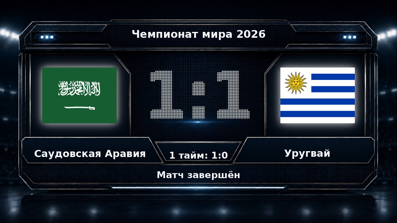 Саудовская Аравия — Уругвай: результат матча ЧМ-2026