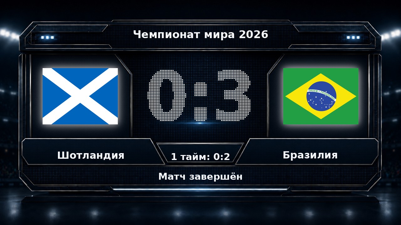 Шотландия — Бразилия: результат матча ЧМ-2026