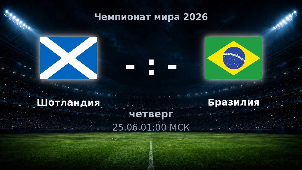 Шотландия — Бразилия: анонс матча ЧМ-2026