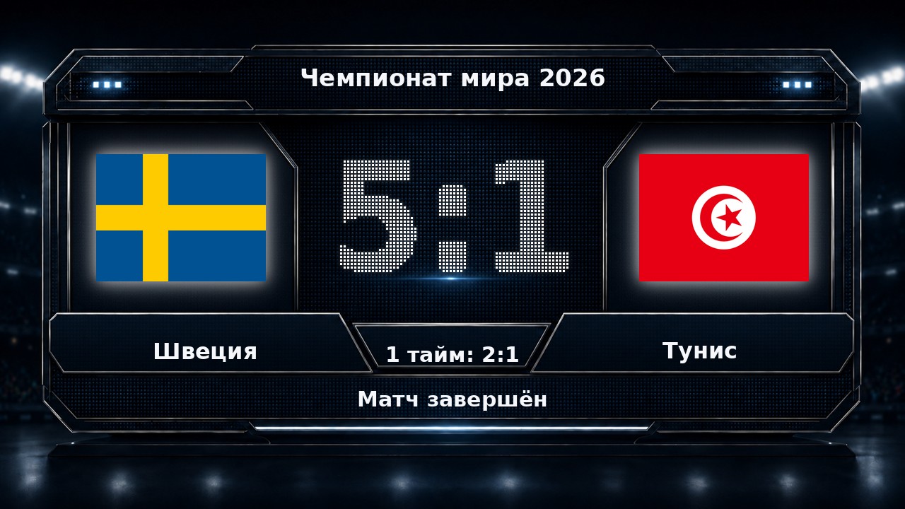 Швеция — Тунис: результат матча ЧМ-2026