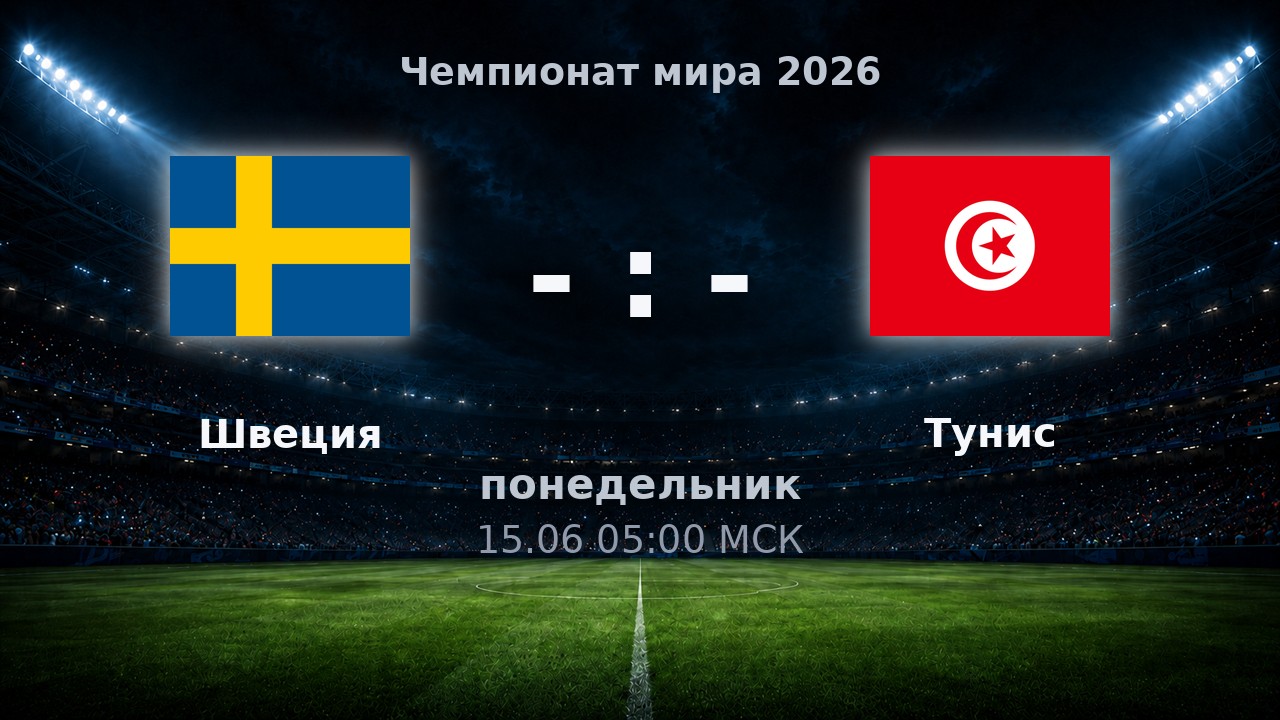 Швеция — Тунис: анонс матча ЧМ-2026