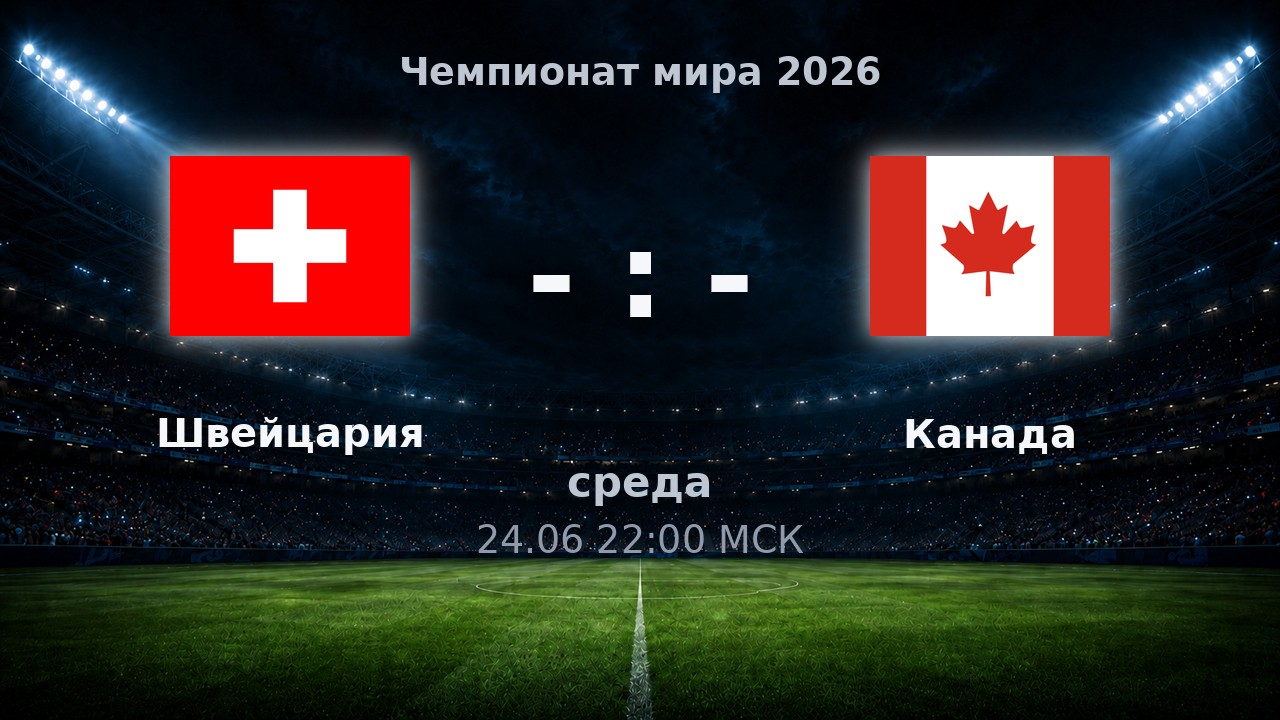 Швейцария — Канада: анонс матча ЧМ-2026