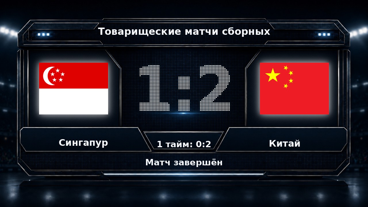 Сингапур — Китай: результат товарищеского матча сборных