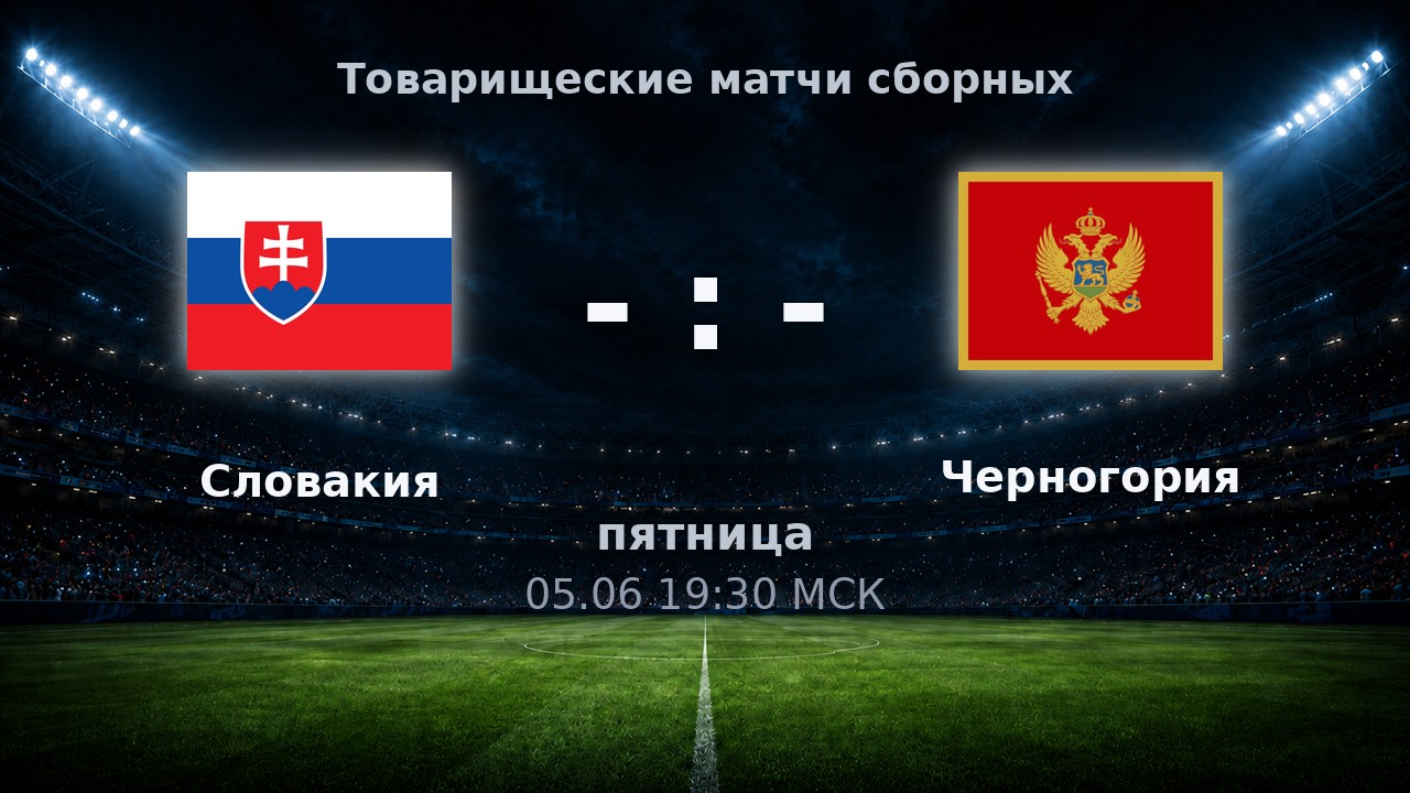 Словакия — Черногория: анонс товарищеского матча сборных