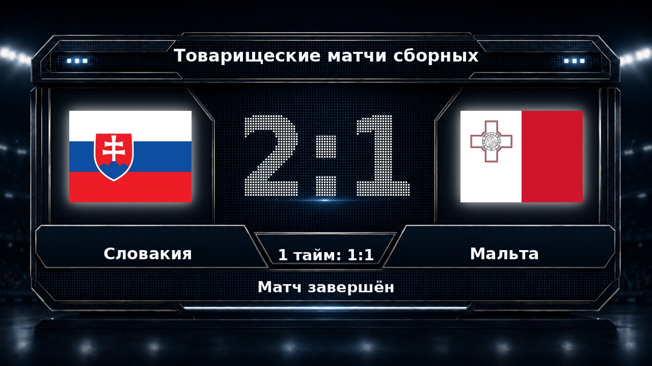 Словакия — Мальта: итог товарищеского матча сборных