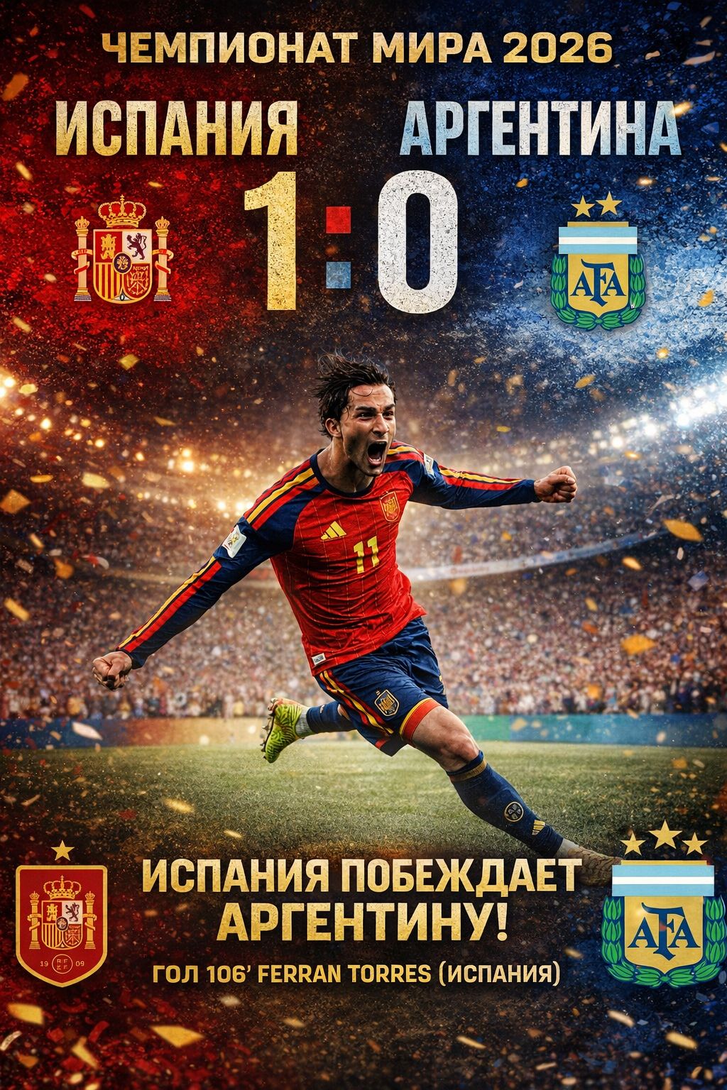 Испания — чемпион мира по футболу 2026