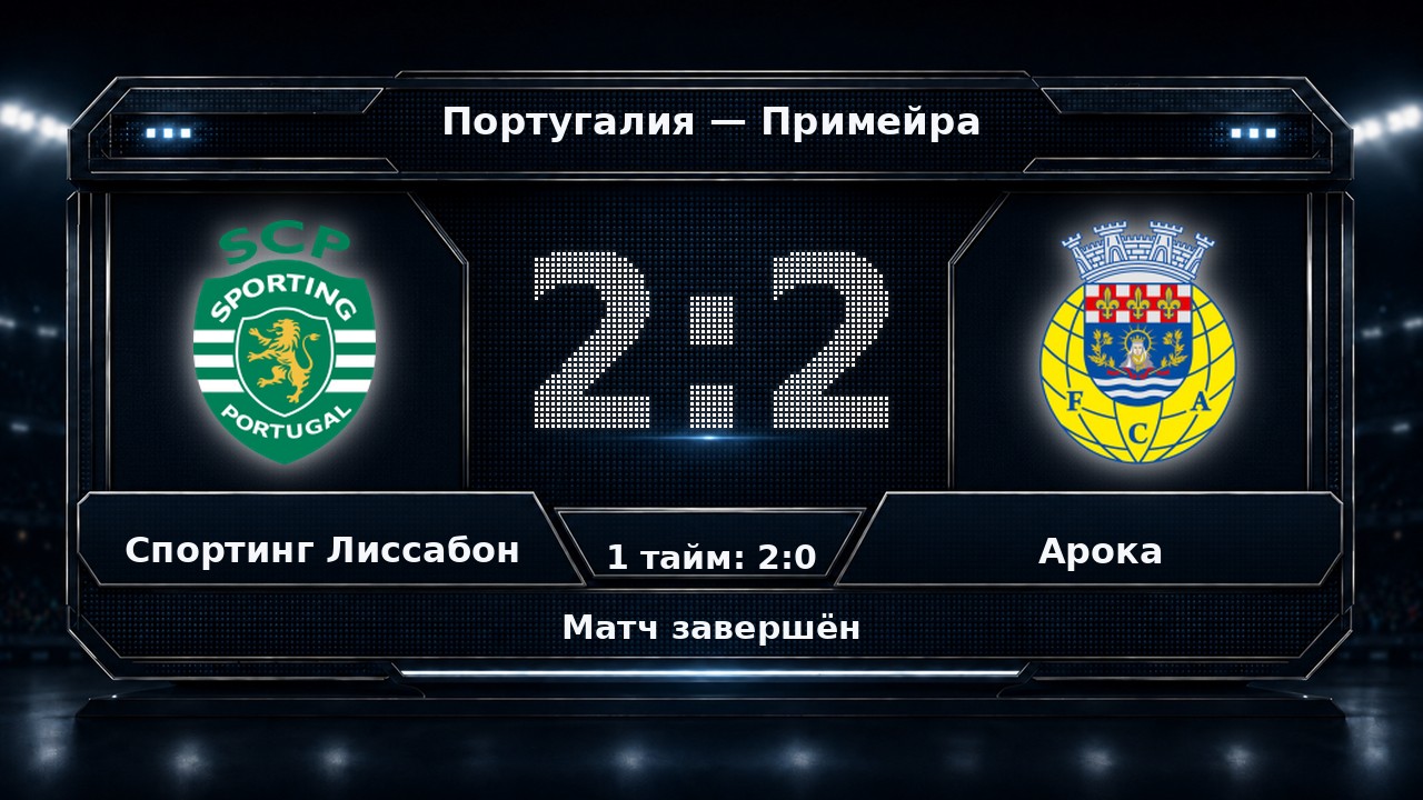 Спортинг Лиссабон — Арока: результат матча