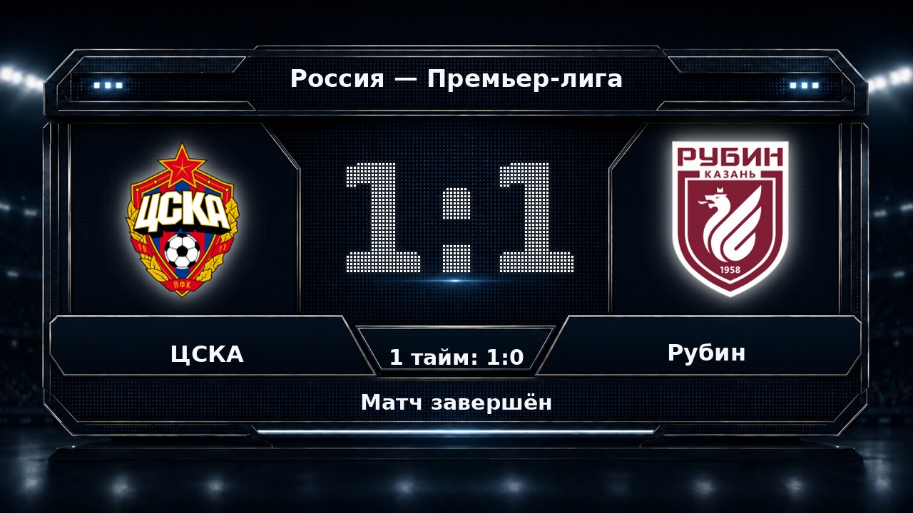 ЦСКА — Рубин: результат матча